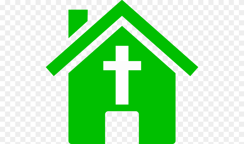 Green Church House Clip Art, First Aid, Altar, Architecture, Building Free Png Download