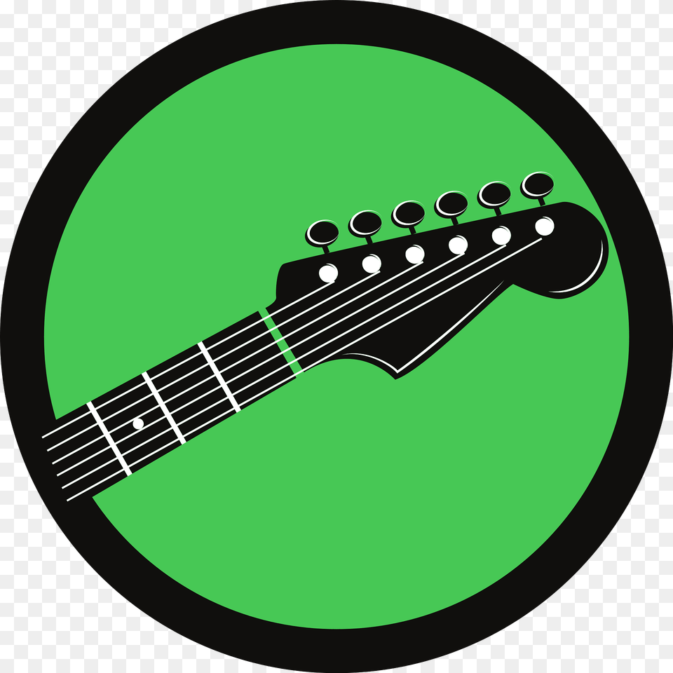 Green Circle Around A Guitar Fret Clipart, Musical Instrument Free Transparent Png