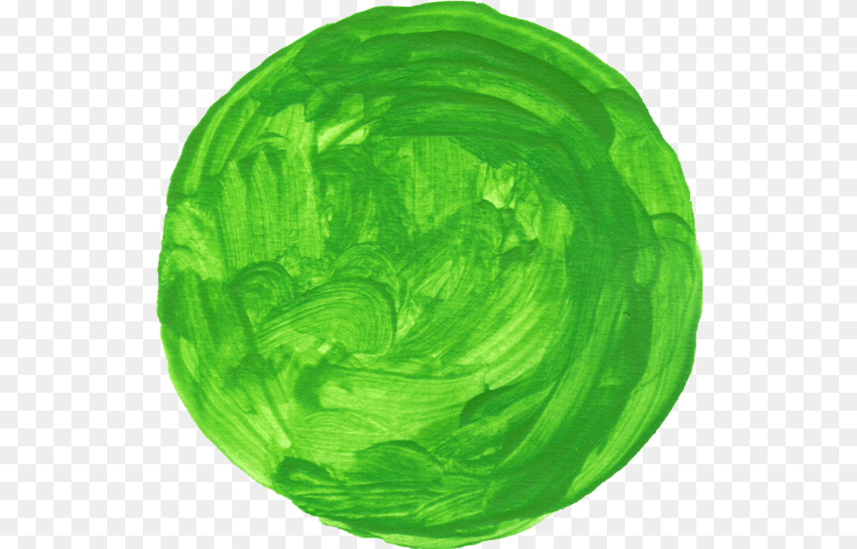 Green Circle Brush Stroke Paint Circle Brush, Leaf, Plant Free Png Download