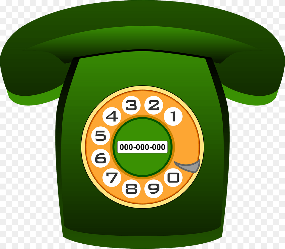 Green Classic Rotary Phone Clipart, Electronics, Dial Telephone Free Png