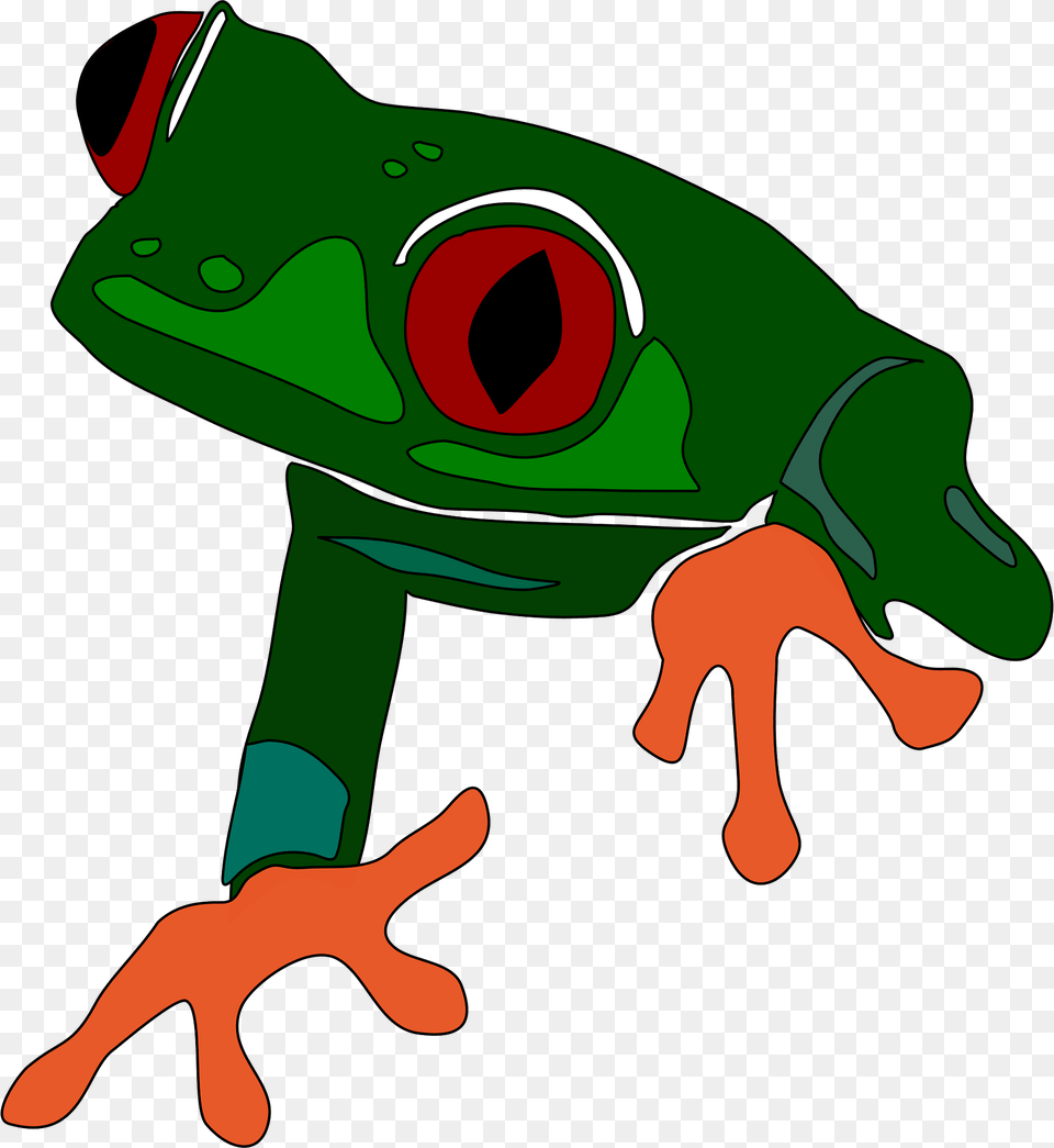 Green Clipart, Amphibian, Animal, Frog, Wildlife Png Image