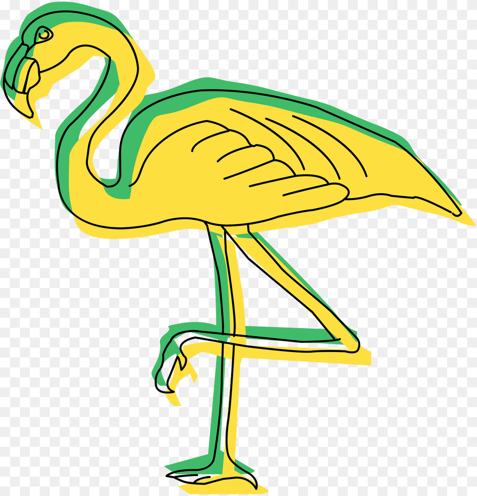 Green Clipart, Animal, Bird, Flamingo, Beak Free Transparent Png