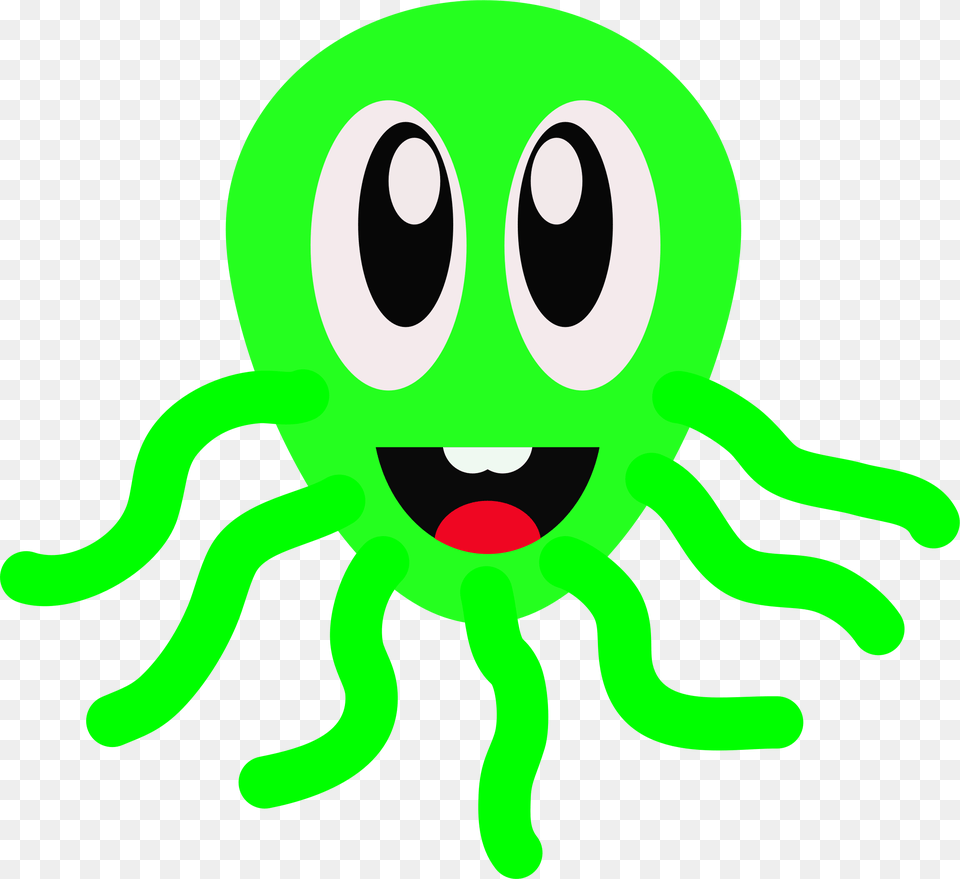 Green Clipart Octopus, Light, Alien, Baby, Person Png