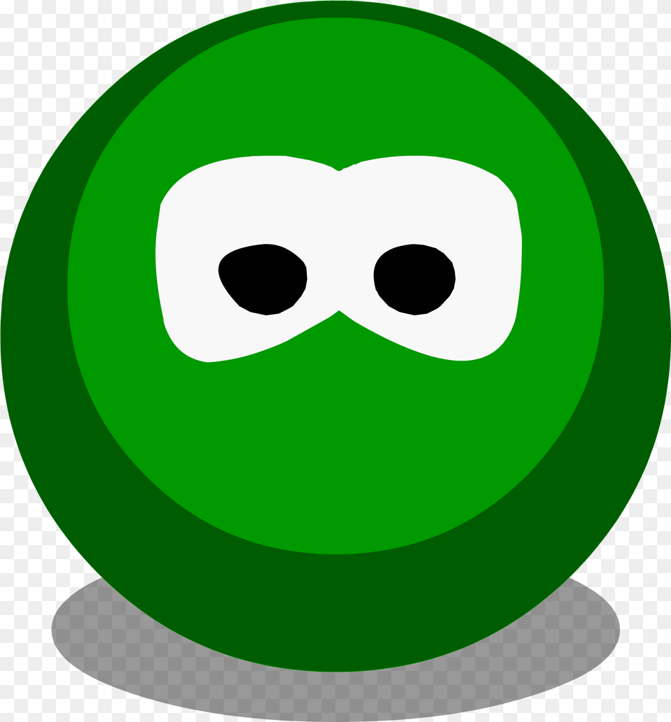 Green Club Penguin Color Icon, Disk Png