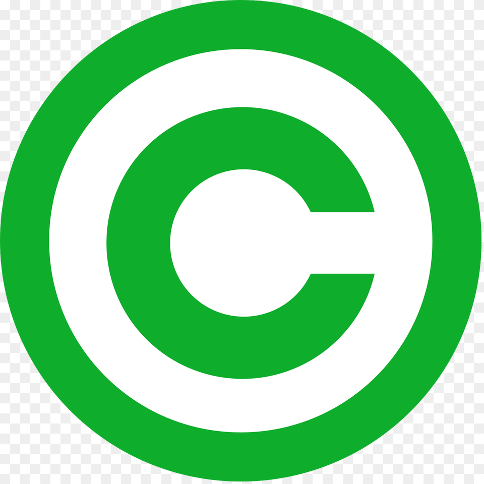 Green Copyright Clipart, Disk, Logo Free Transparent Png