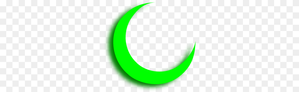 Green Crescent Clip Art, Nature, Night, Outdoors, Astronomy Png Image