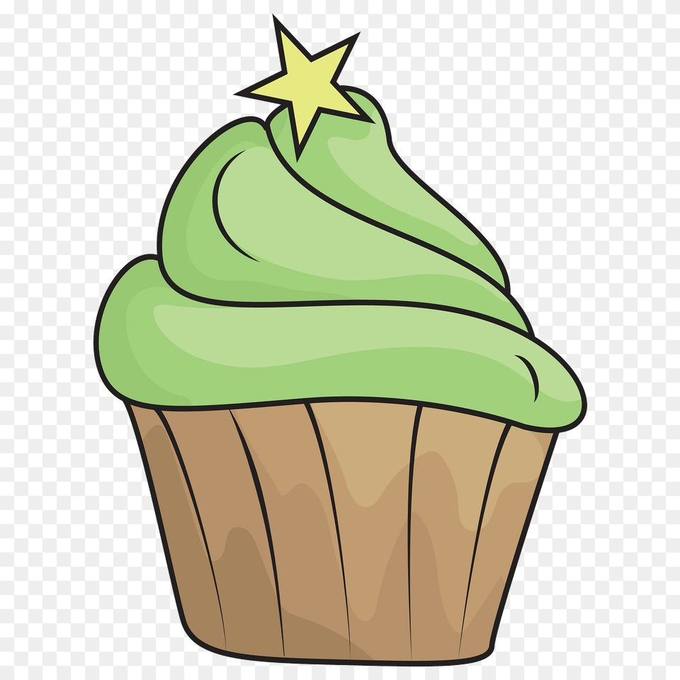 Green Cupcake Clipart, Cake, Cream, Dessert, Food Free Png
