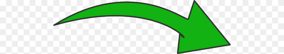 Green Curved Arrow Clip Art, Symbol, Animal, Fish, Sea Life Png Image