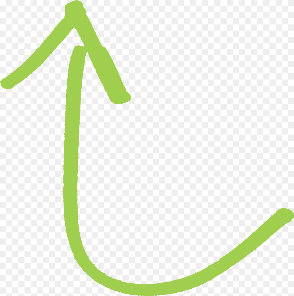 Green Curved Arrow Transparent Green Arrow Thin, Food, Fruit, Plant, Produce Free Png