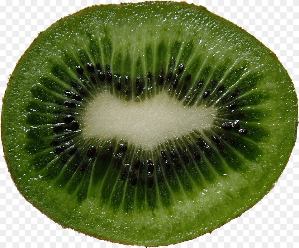 Green Cutted Kiwi Image Kiwi Fruit Cross Section, Food, Plant, Produce, Animal Free Png