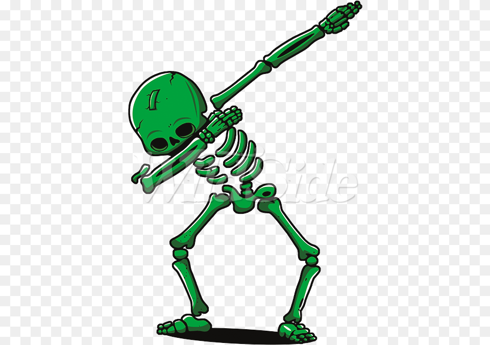 Green Dabbing Skeleton Cartoon Transparent Cartoon Skeleton, Smoke Pipe Free Png Download