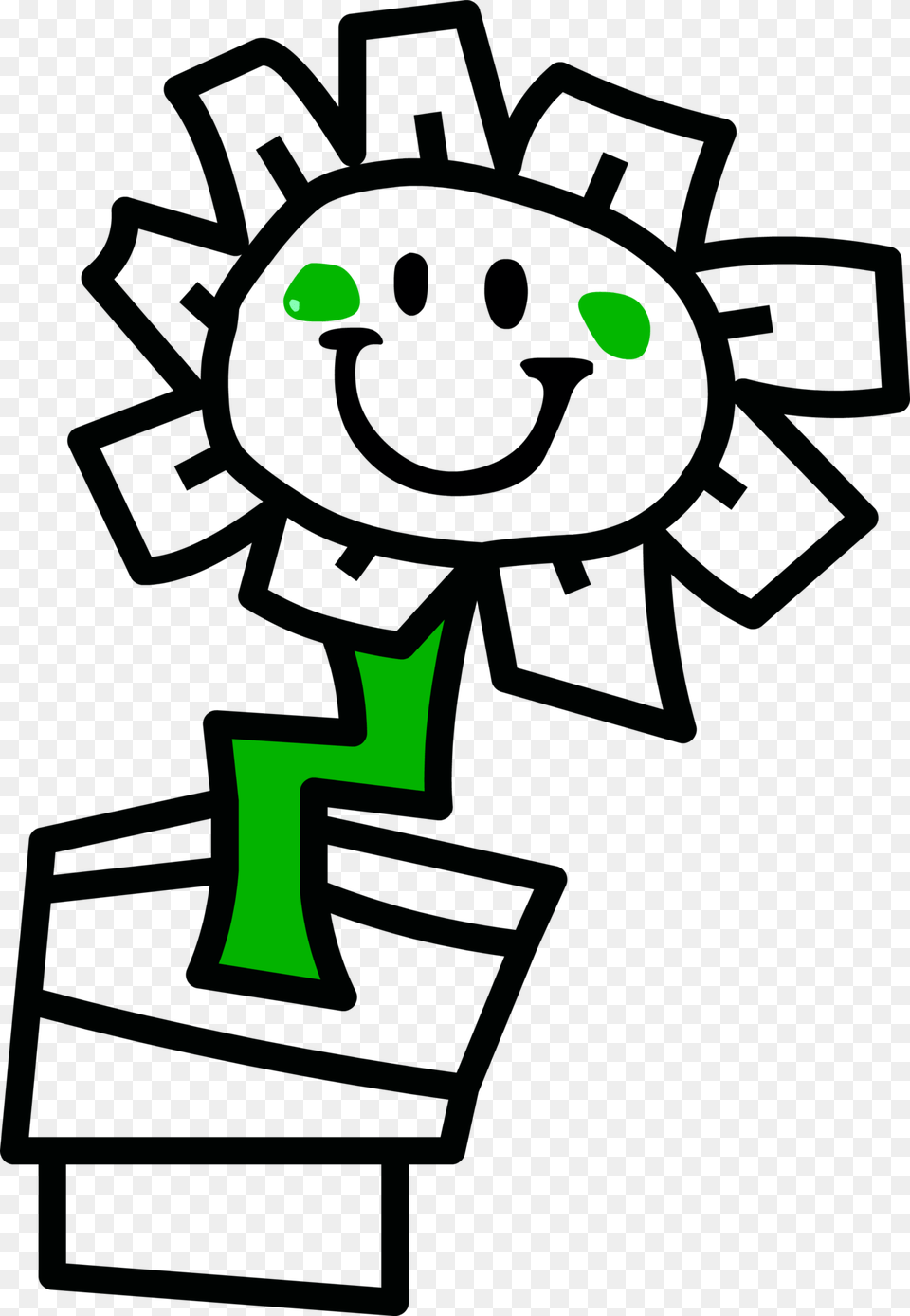 Green Day Flower Pot Free Png