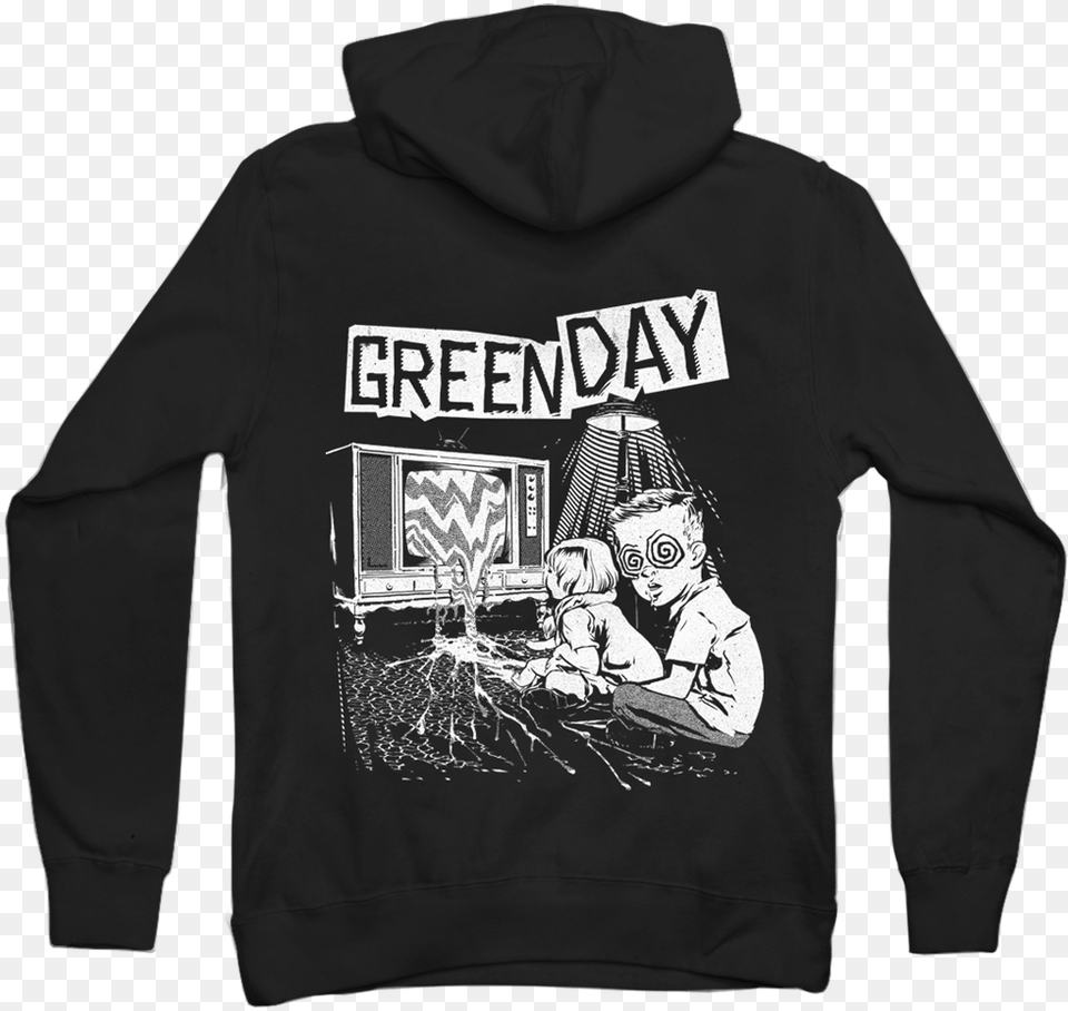 Green Day Tv Wasteland Zip Hoodie Roy Woods Say Less Sweater, Clothing, Sweatshirt, Knitwear, Hood Free Transparent Png