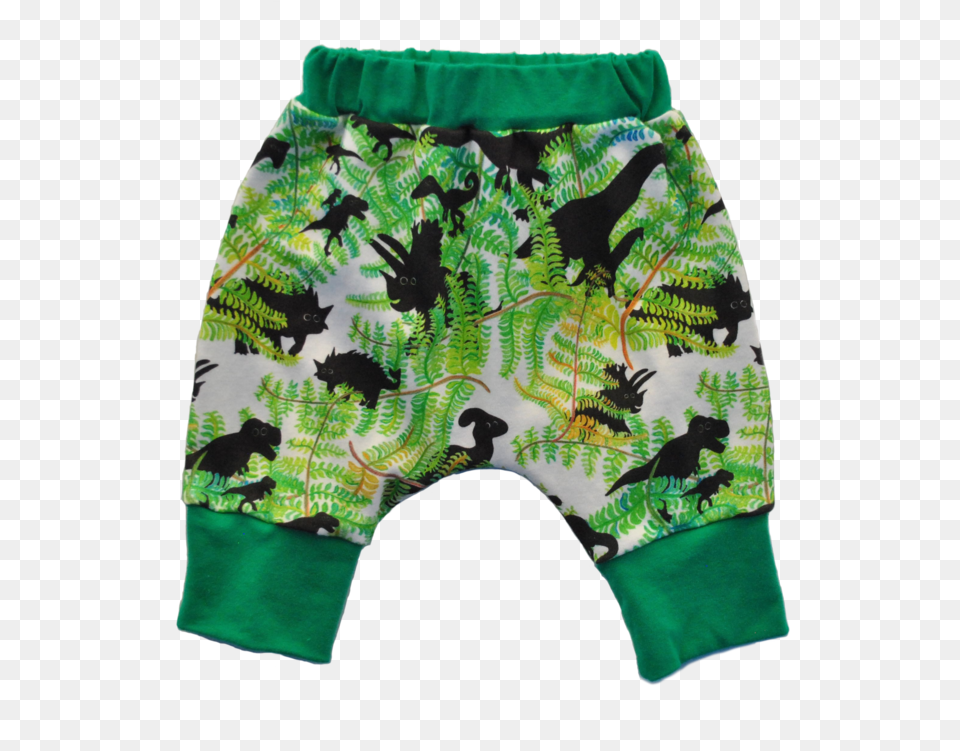 Green Dinosaur Baby Toddler Kid Pants Bottoms Gender, Animal, Bird, Clothing, Swimming Trunks Png