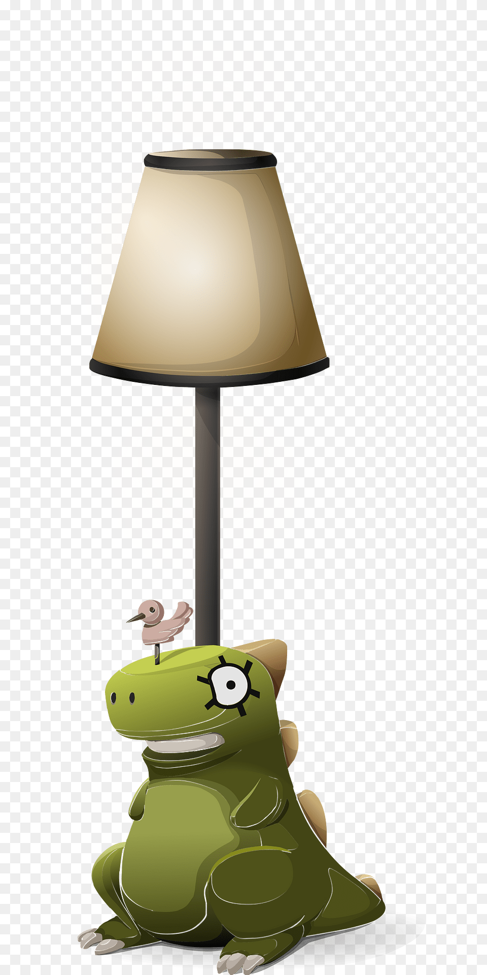 Green Dinosaur Floor Lamp Clipart, Table Lamp, Lampshade Png
