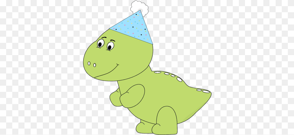 Green Dinosaur Wearing A Party Hat Clip Art Green Dinosaur Dinosaur With Birthday Hat, Clothing, Nature, Outdoors, Snow Png Image