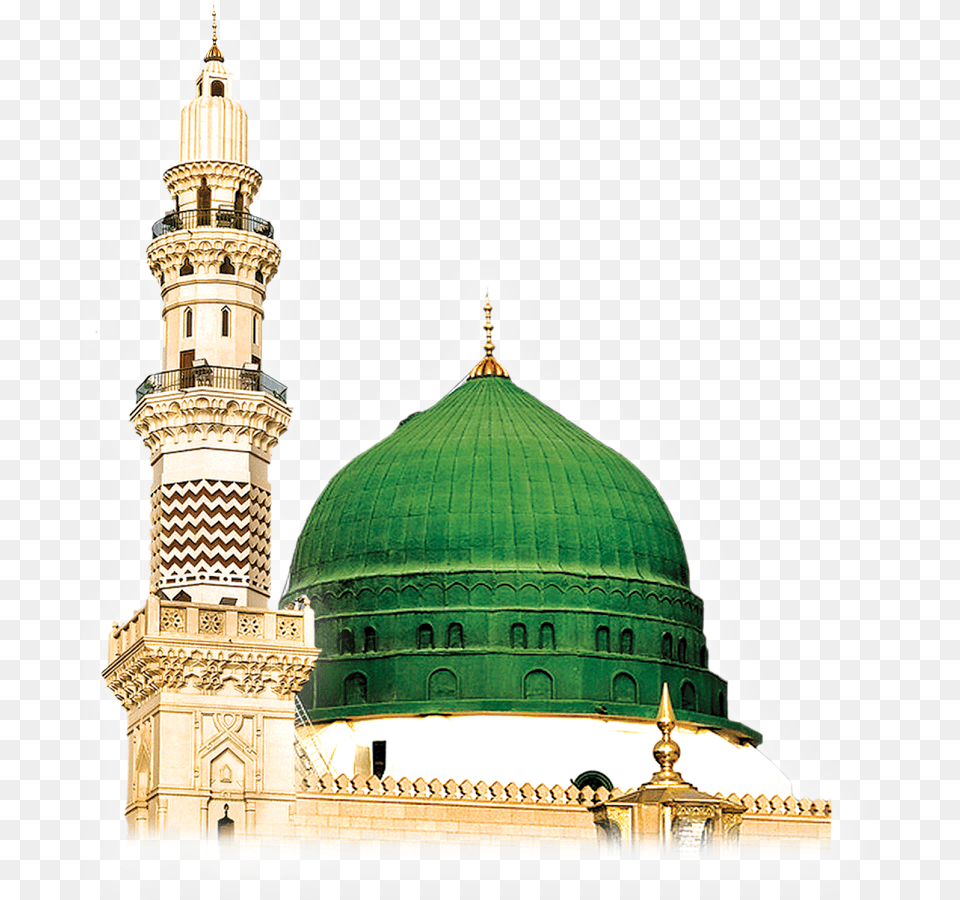 Green Dome Masjid Nabawi, Architecture, Building, Mosque, Tower Png