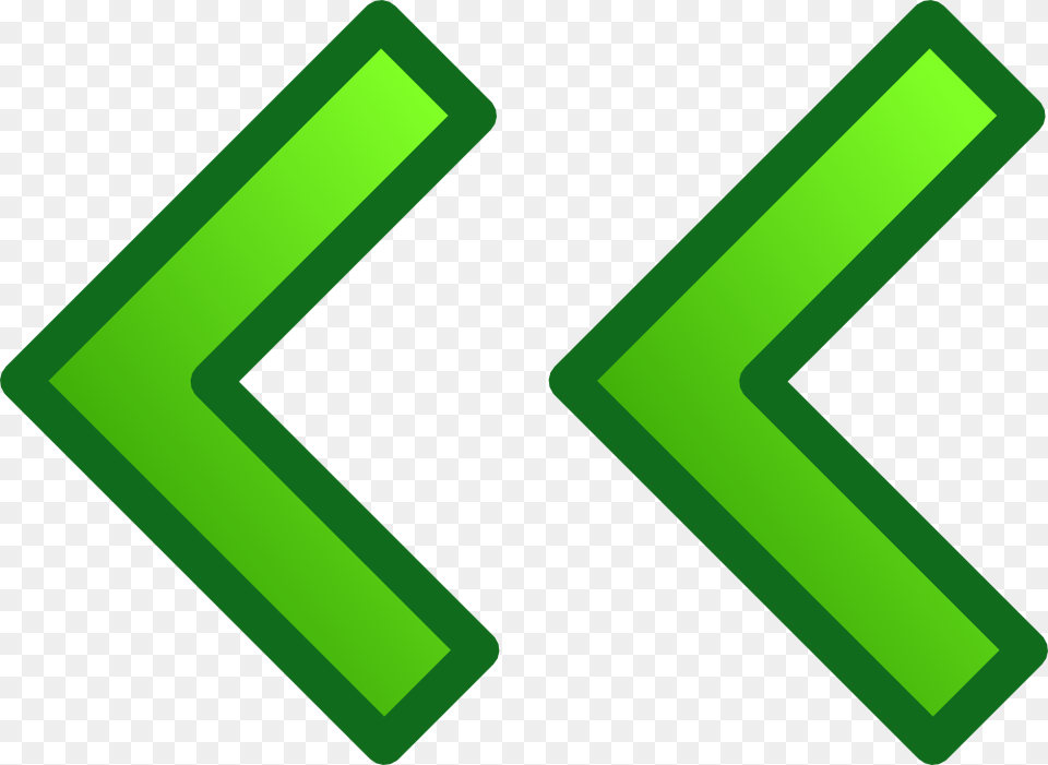 Green Double Arrows Set Flecha Izquierda Gif Animado, Symbol, Text, Number Png Image