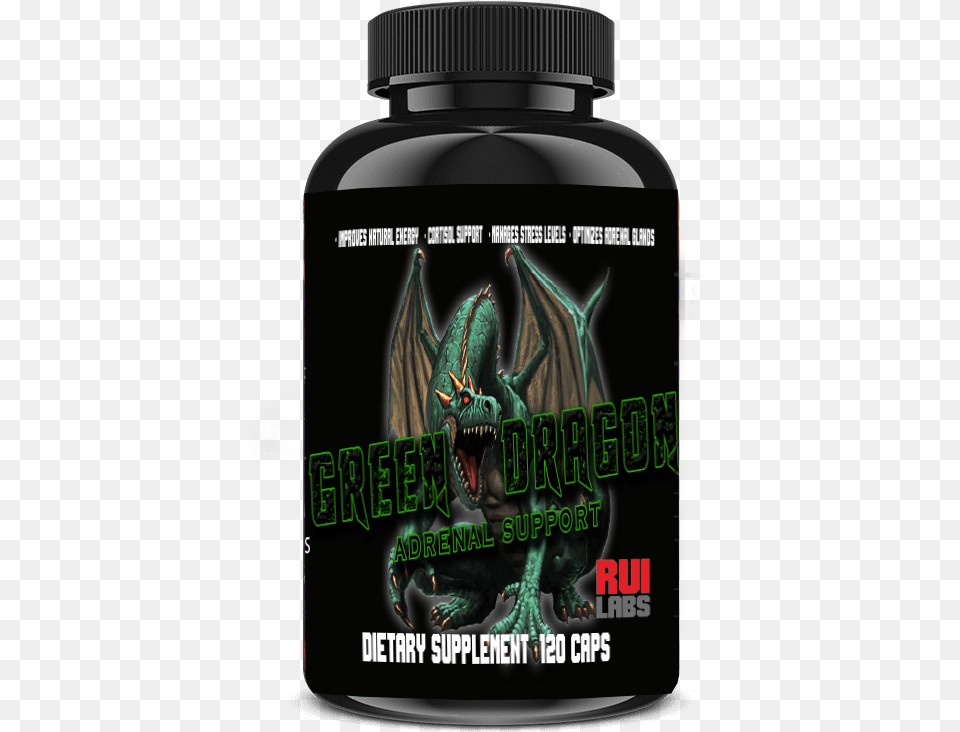 Green Dragon Adrenal Support Stallion, Bottle, Cosmetics, Perfume Free Transparent Png