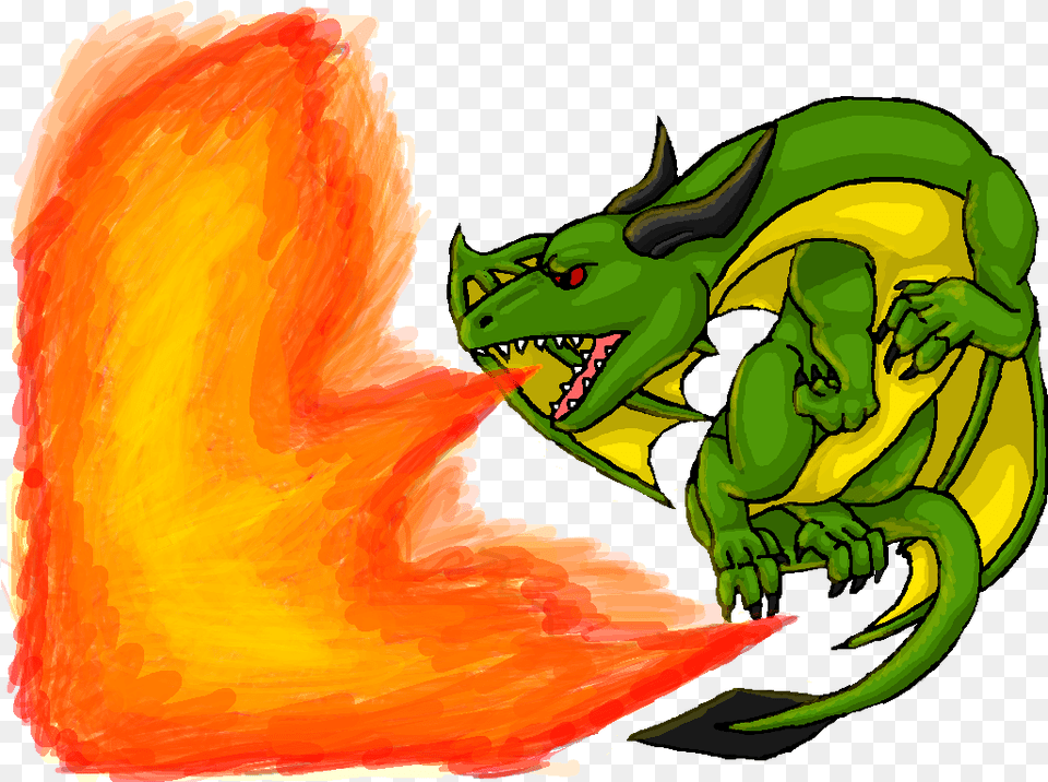 Green Dragon Breathing Fire By Fire Breathing Dragon Transparent, Baby, Person Png Image