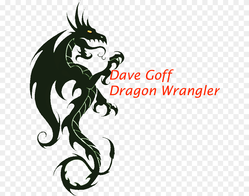Green Dragon Design Logo With Text Dave Goff Dragon Tattoo, Adult, Male, Man, Person Png Image