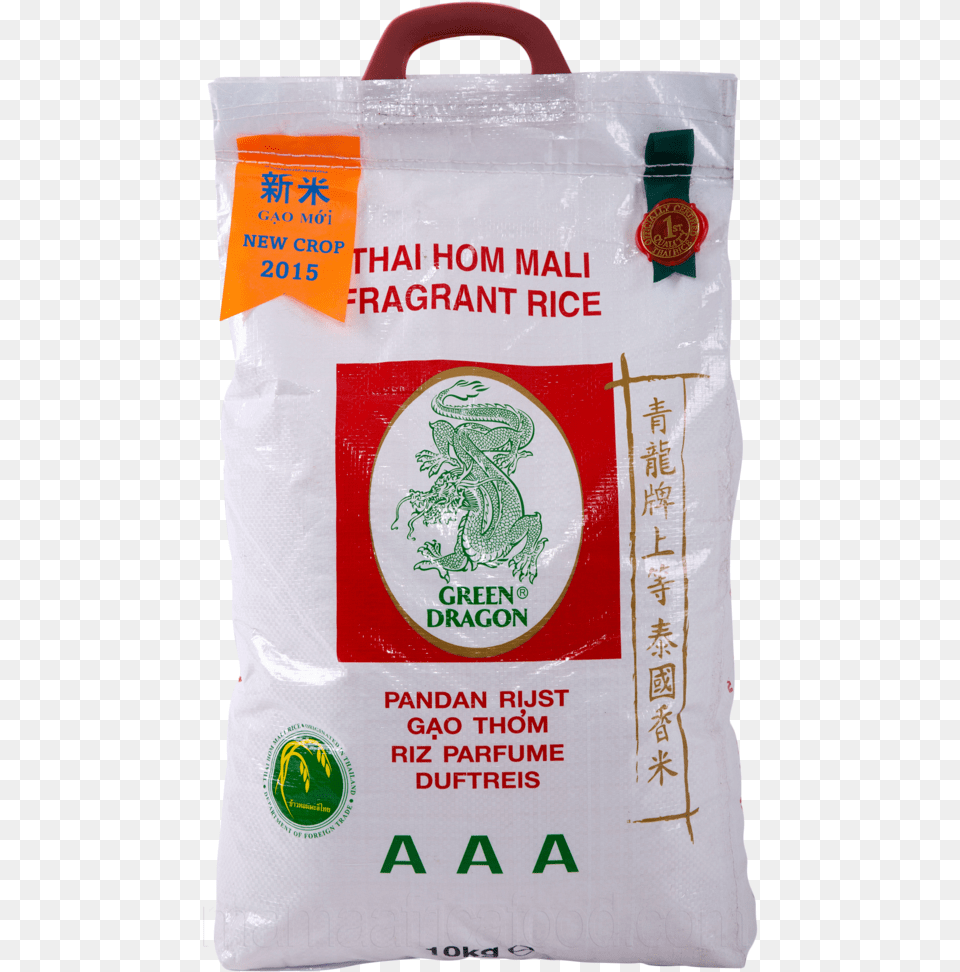 Green Dragon Frangrant Rice Green Dragon Thai Fragrant Rice, Powder, Flour, Food, Bag Free Png Download