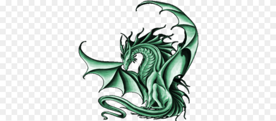 Green Dragon Ninja Clan Logo Mythical Dragon Tattoo Designs, Smoke Pipe Free Png Download