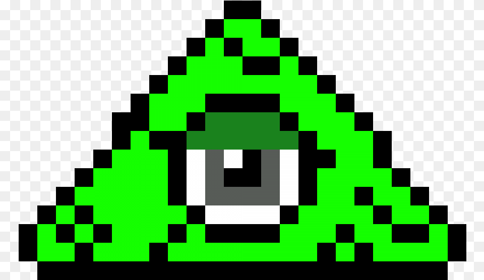 Green Drawing Illuminati Money Bag Pixel Art, Triangle, First Aid Free Transparent Png