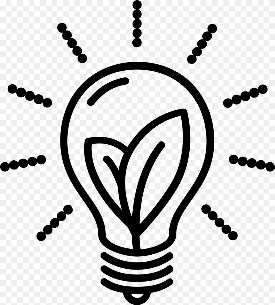 Green Drawing Light Bulb Transparent Clipart Light Bulb Icon, Gray Free Png