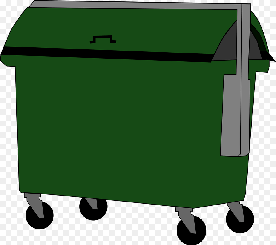Green Dumpster Clipart, Tin, Can Png