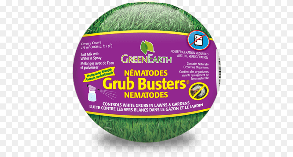 Green Earth Grub Busters Nematodes Green Earth Grub Busters, Disk, Grass, Plant Png Image