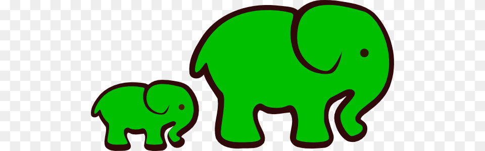 Green Elephant Mom Baby Clip Arts For Web, Animal, Mammal, Wildlife Png