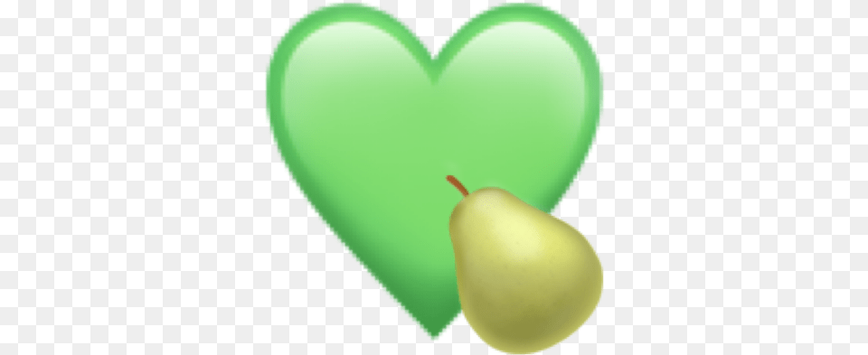 Green Emoji Heart, Food, Fruit, Plant, Produce Png Image