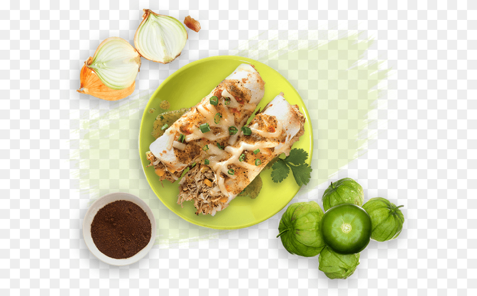 Green Enchilada Skillet Sauce Khanom Bueang, Plate, Food Free Png