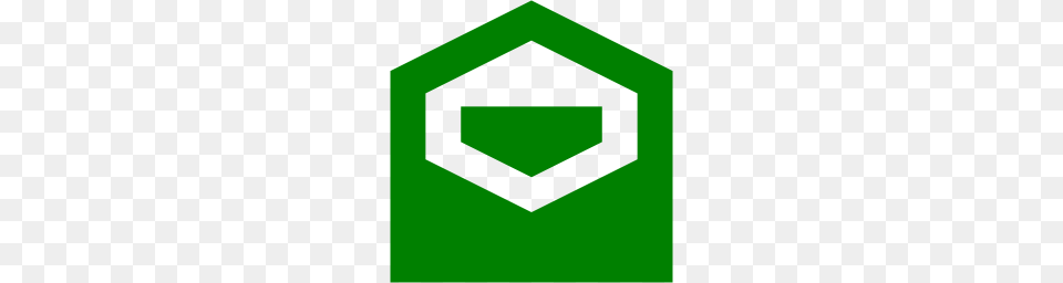 Green Envelope Open Icon Png