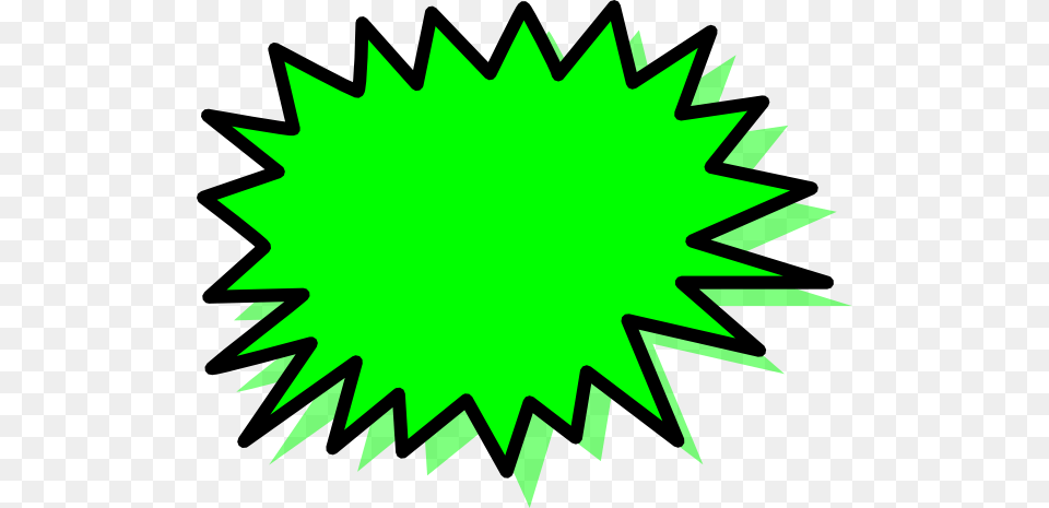 Green Explosion Blank Pow Large Size, Leaf, Plant, Sticker, Dynamite Png Image