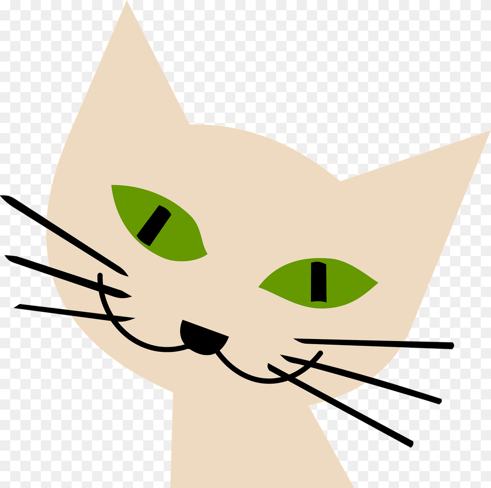 Green Eyed Cat Face Clipart, Animal, Mammal, Pet, Fish Png Image