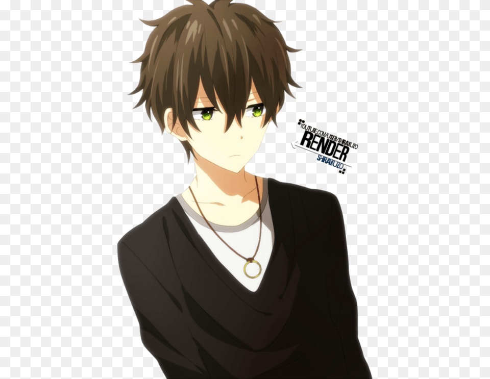 Green Eyes Anime Boy And Hyoukai Anime Boy Green Eyes, Publication, Book, Comics, Woman Png Image