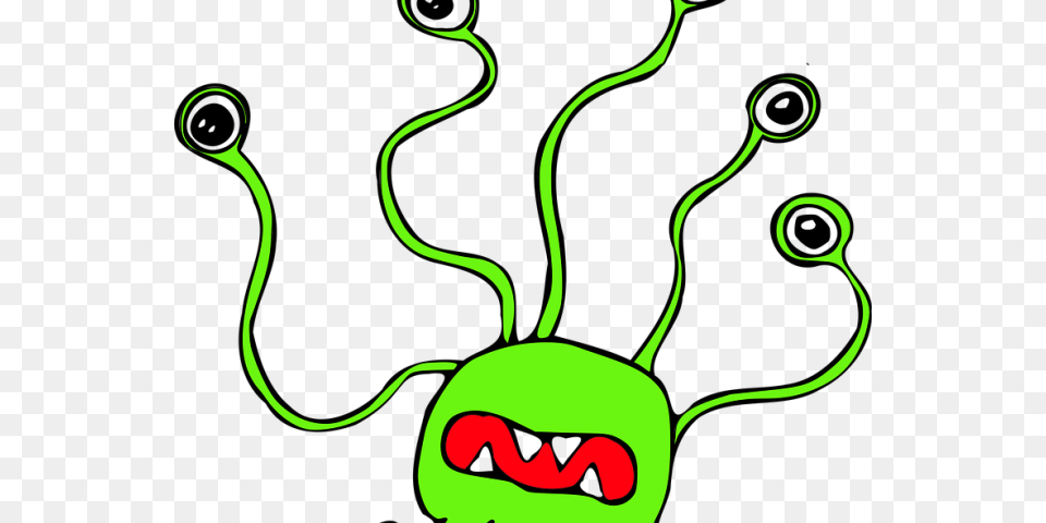 Green Eyes Clipart Alien Cartoon Monster Lots Of Eyes, Smoke Pipe, Art, Graphics Png