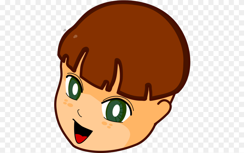 Green Eyes Cliparts Download Cartoon Boy With Brown Hair, Face, Head, Person, Photography Png