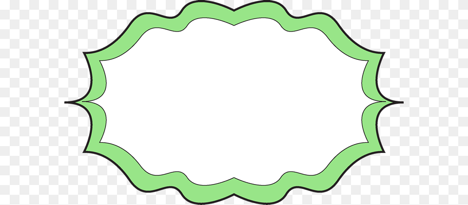 Green Fancy Borders Clipart, Oval, Smoke Pipe Free Png