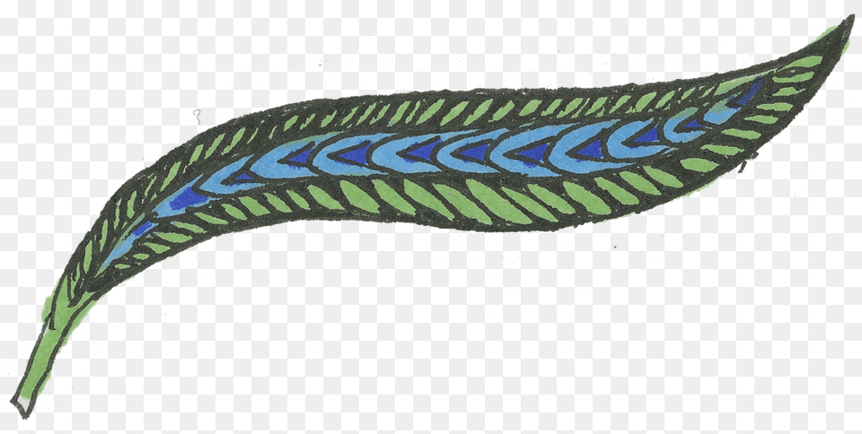 Green Feather, Pattern, Art Free Png