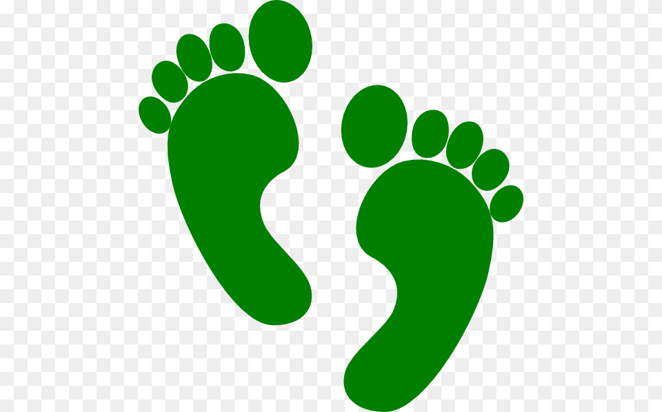 Green Feet Clip Art, Footprint Free Transparent Png