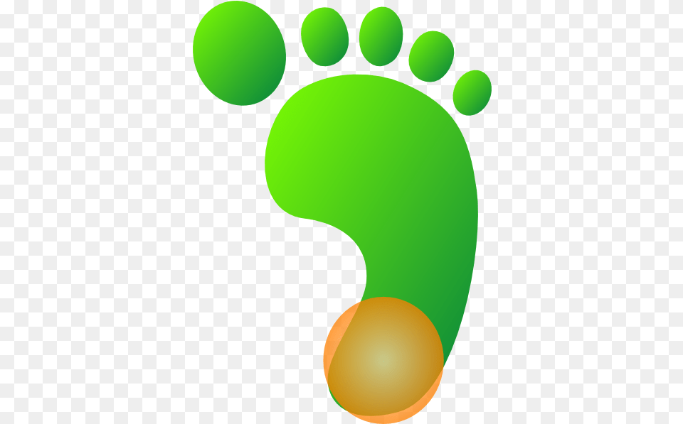 Green Feet Orange Heel 900px Large Size Clip Arts Foot, Footprint Png Image