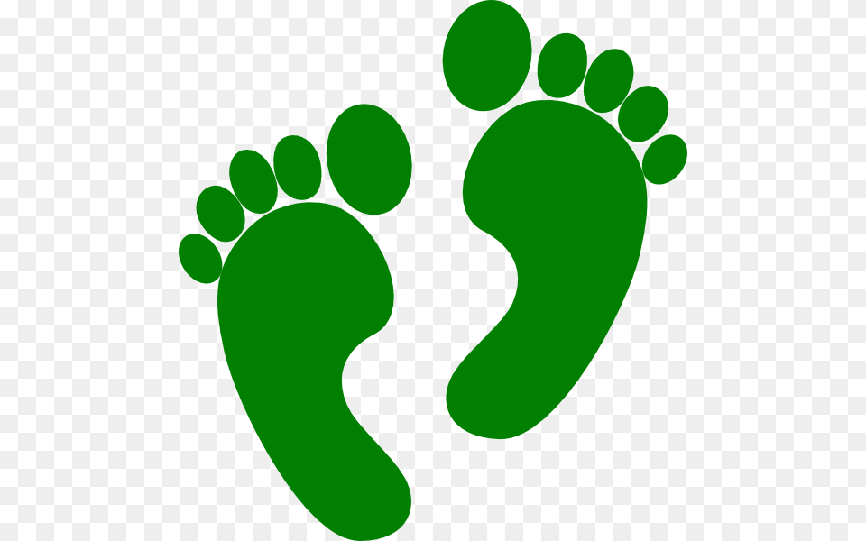 Green Feet Right Foot Forward Clip Arts For Web, Footprint Png Image