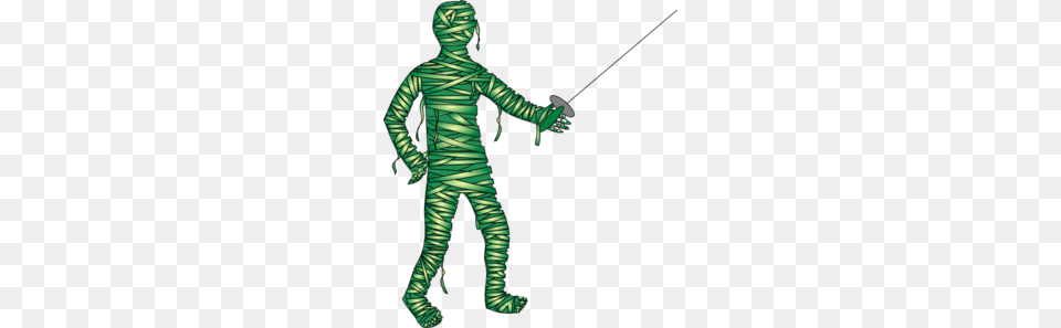Green Fencing Mummy Clip Art, Clothing, Costume, Person Free Transparent Png