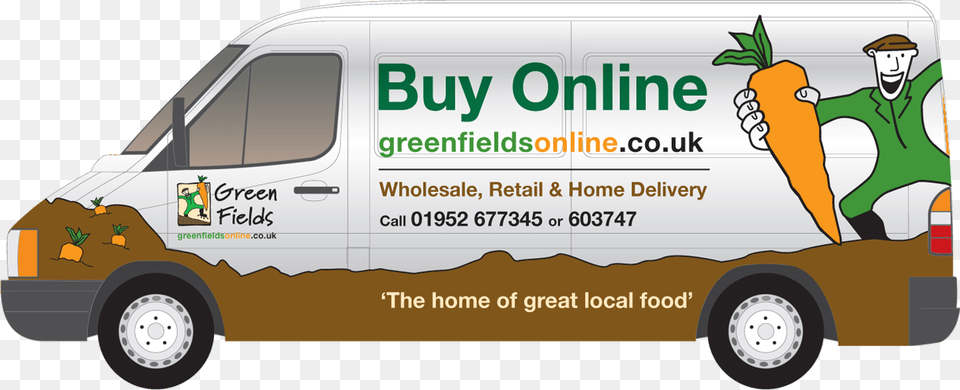 Green Fields Delivery Van Commercial Vehicle, Transportation, Moving Van, Car, Person Png