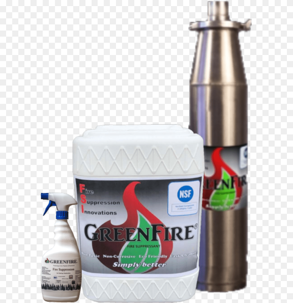 Green Fire 2png Water Bottle, Shaker, Can, Tin Free Png