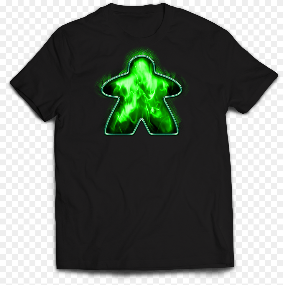 Green Fire Meeple T Shirt, Clothing, T-shirt, Light, Symbol Png