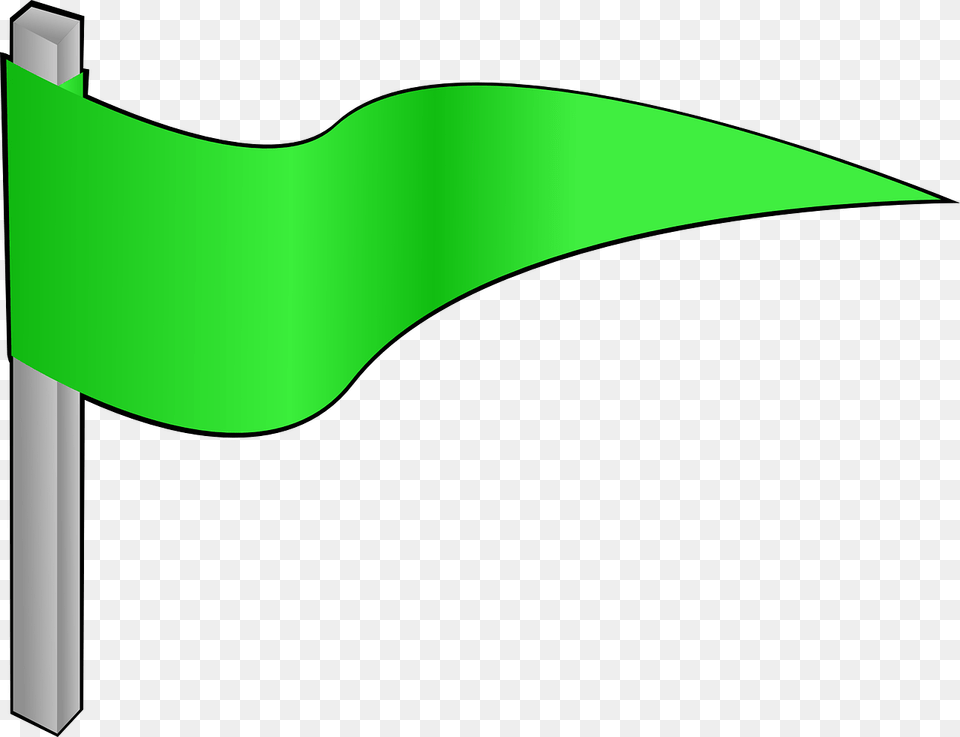 Green Flag Pennon Waving Pennant Banner Green Colour Flag Clipart Free Png